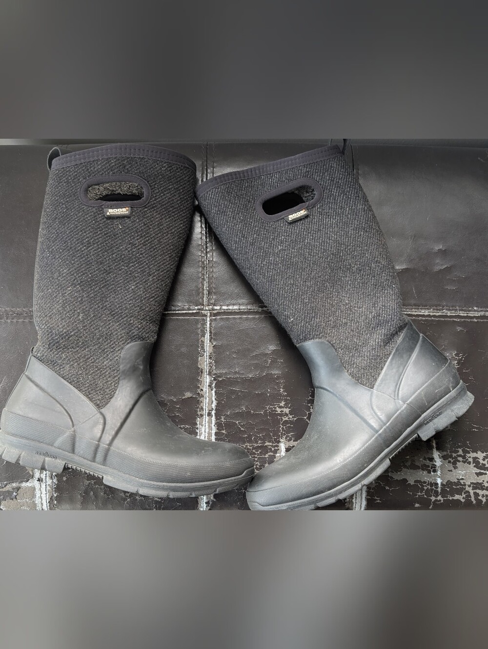 Bogs Women's Black Wool-Blend Waterproof Mid Calf Boots size 9*/9.5 - Picture 10 of 14